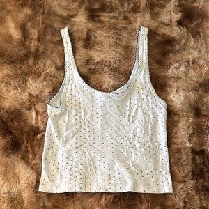 White Polka Dot Women's Top